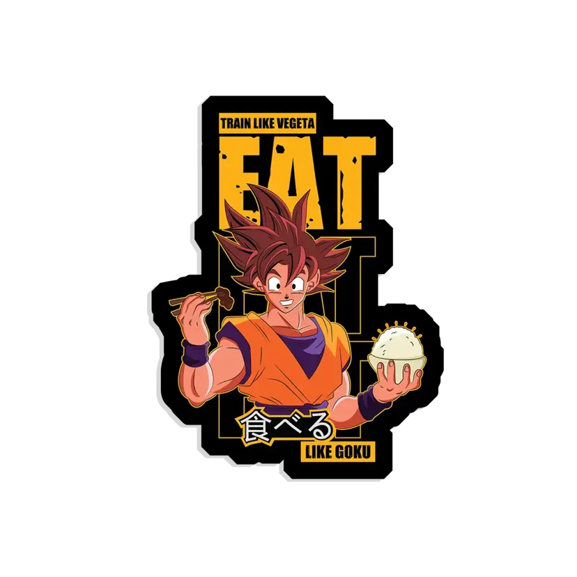 Train like Vegeta Eat like Goku Sticker