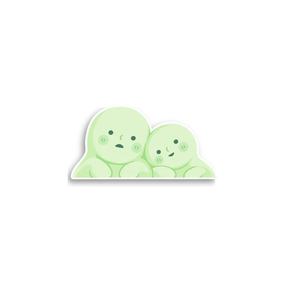 Two Friends Peeker Sticker