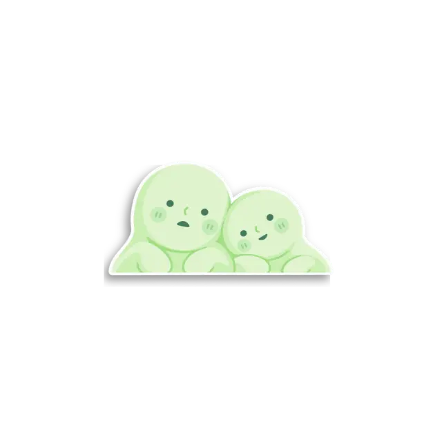 Two Friends Peeker Sticker