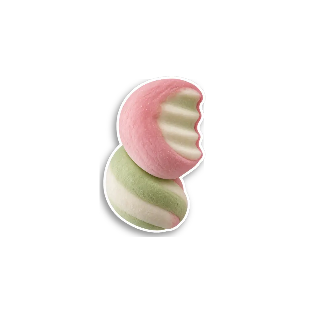 Pink Green Marshmallow Sticker