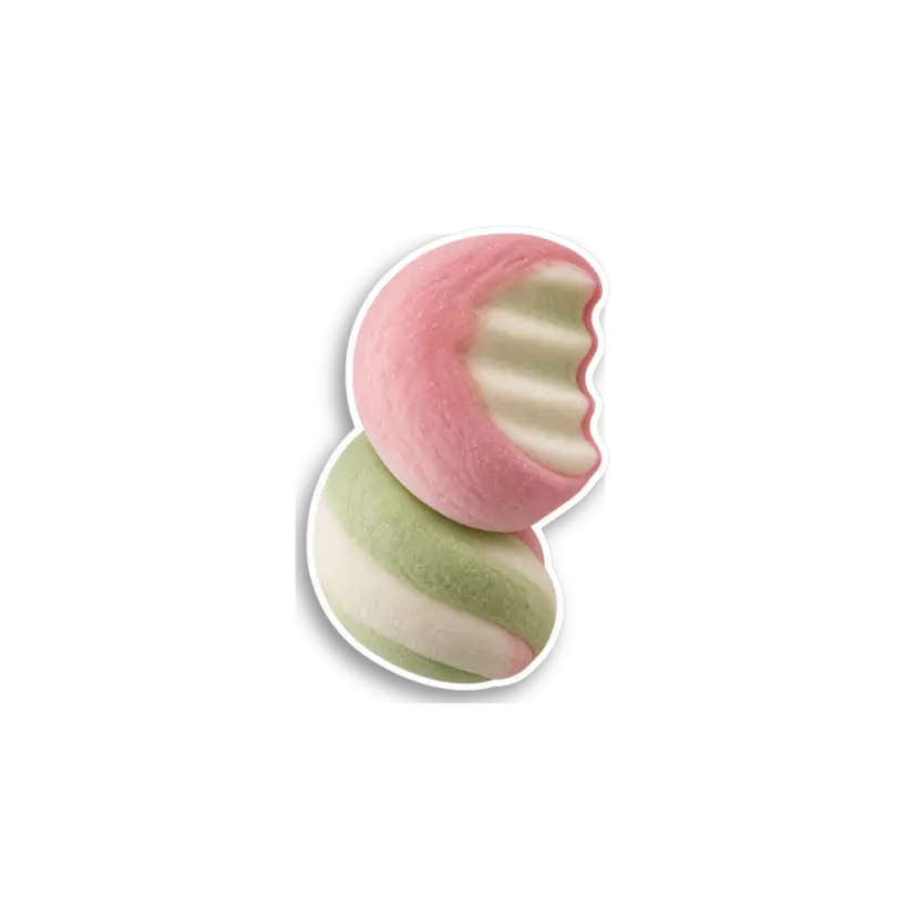 Pink Green Marshmallow Sticker