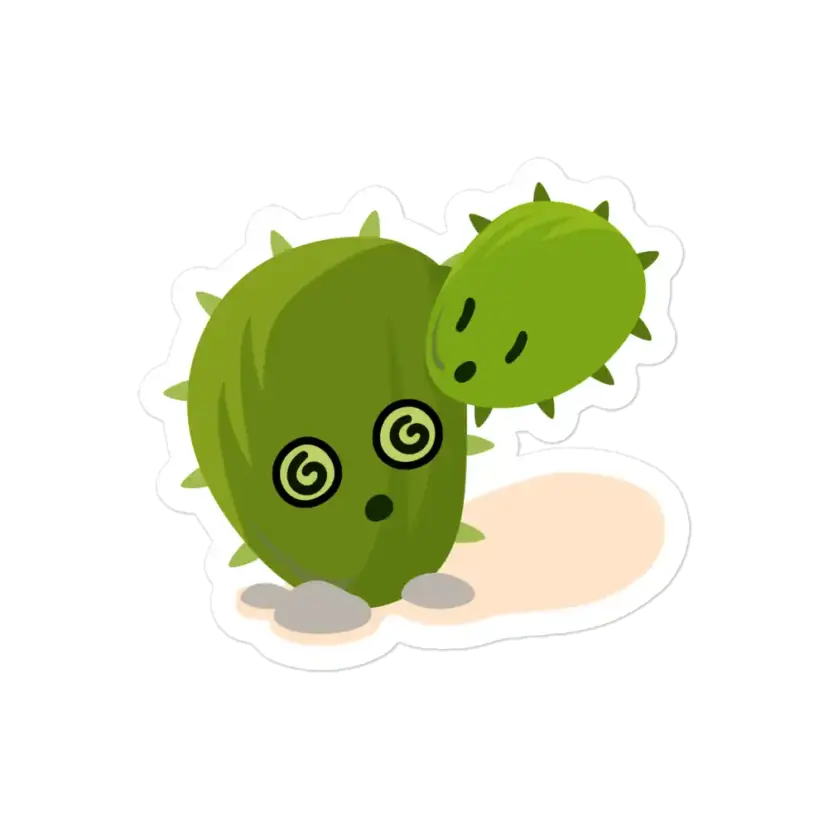 Two-Headed Cactus Sticker
