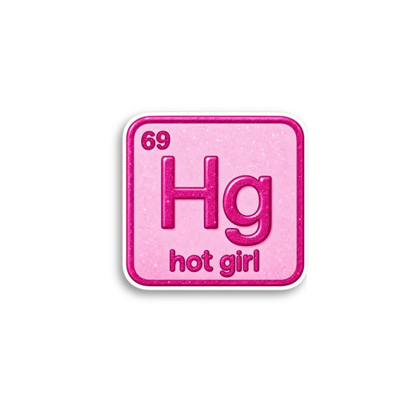 Hot Girl Periodic Tile Sticker