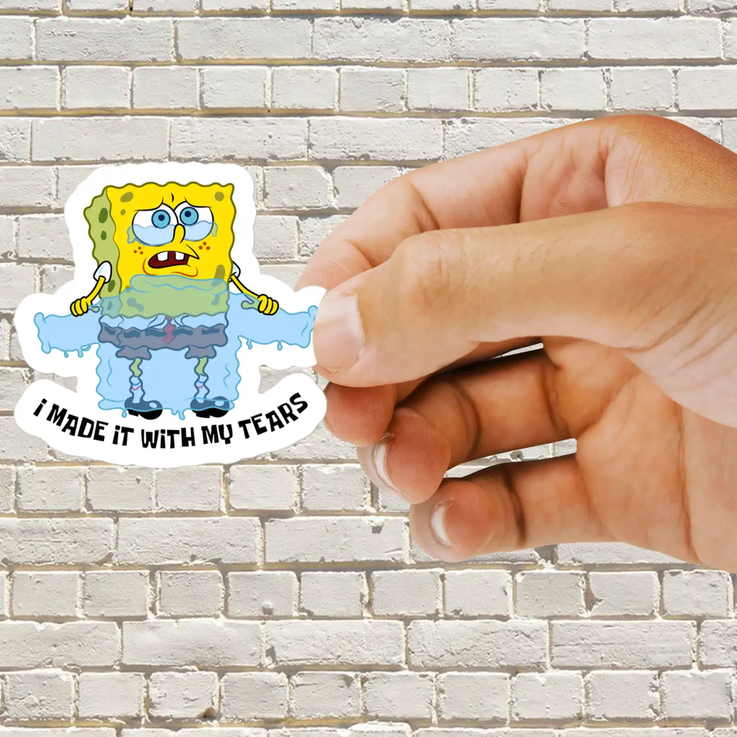SpongeBob Tear Sweater Sticker