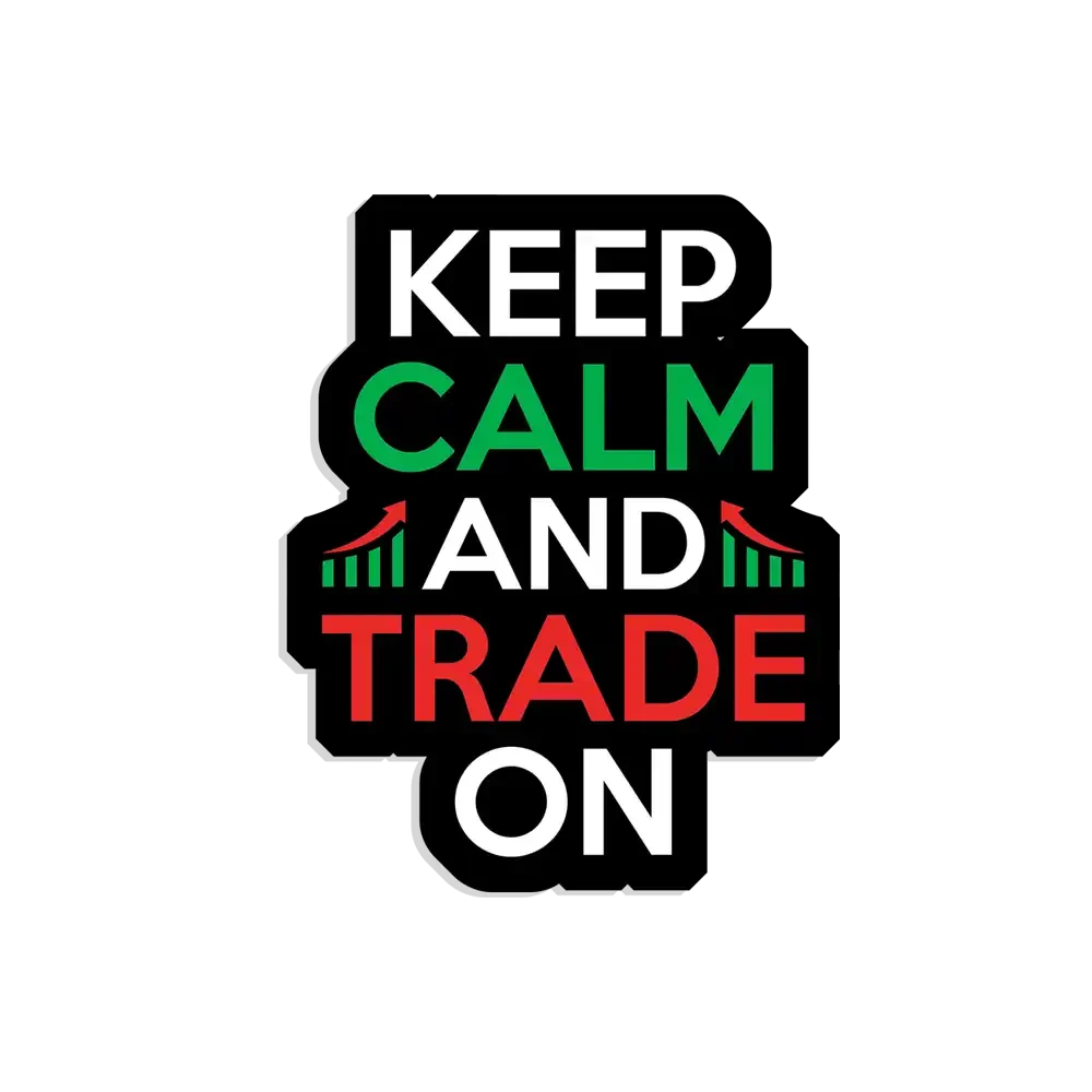 Keep calm and trade on Sticker