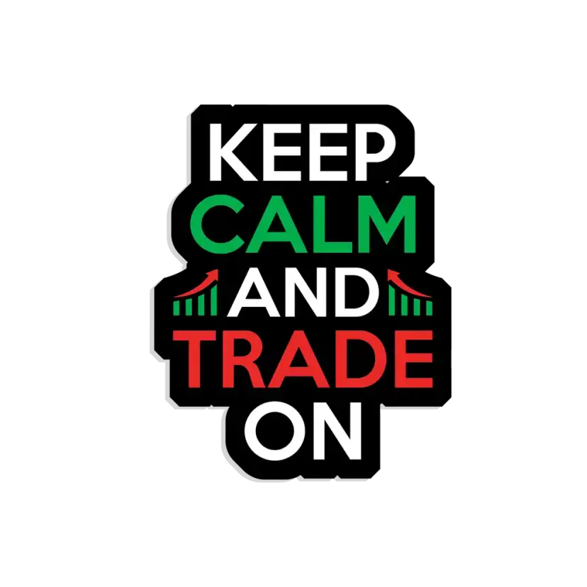 Keep calm and trade on Sticker