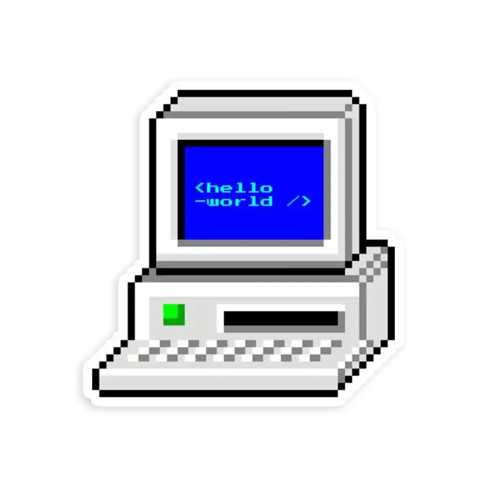 Hello world Sticker