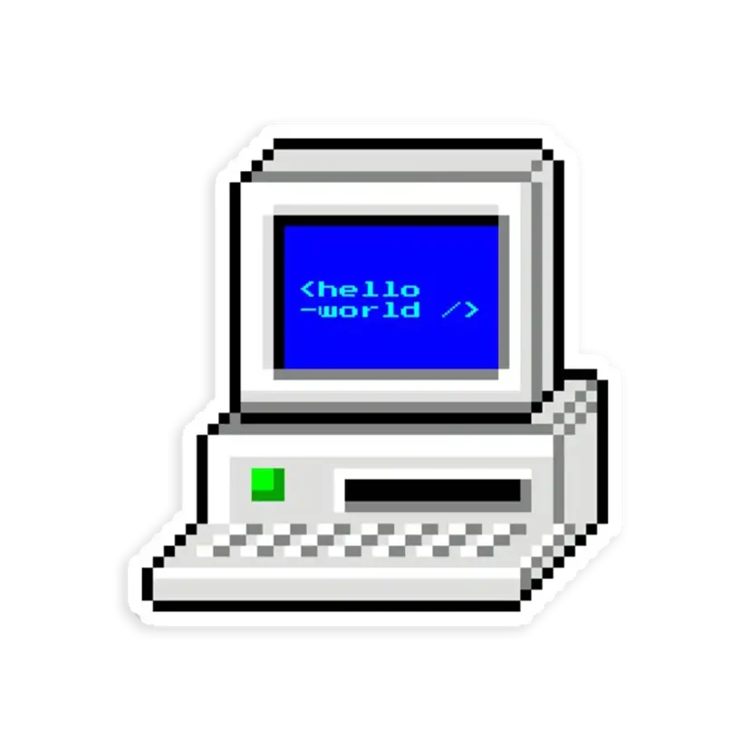 Hello world Sticker
