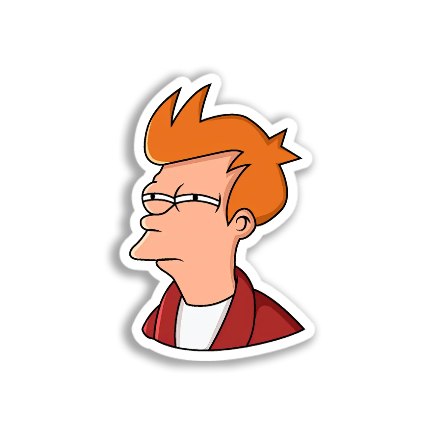 Fry's Skeptical Face Sticker