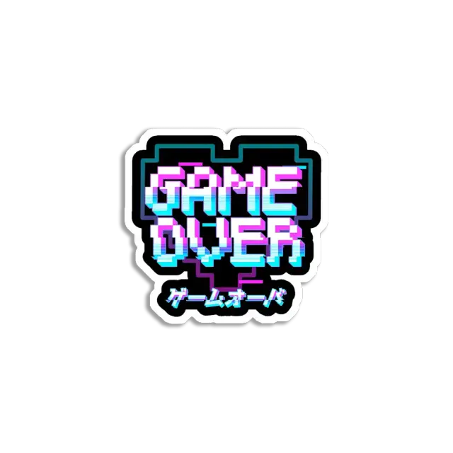 Aesthetic Game Over Sticker