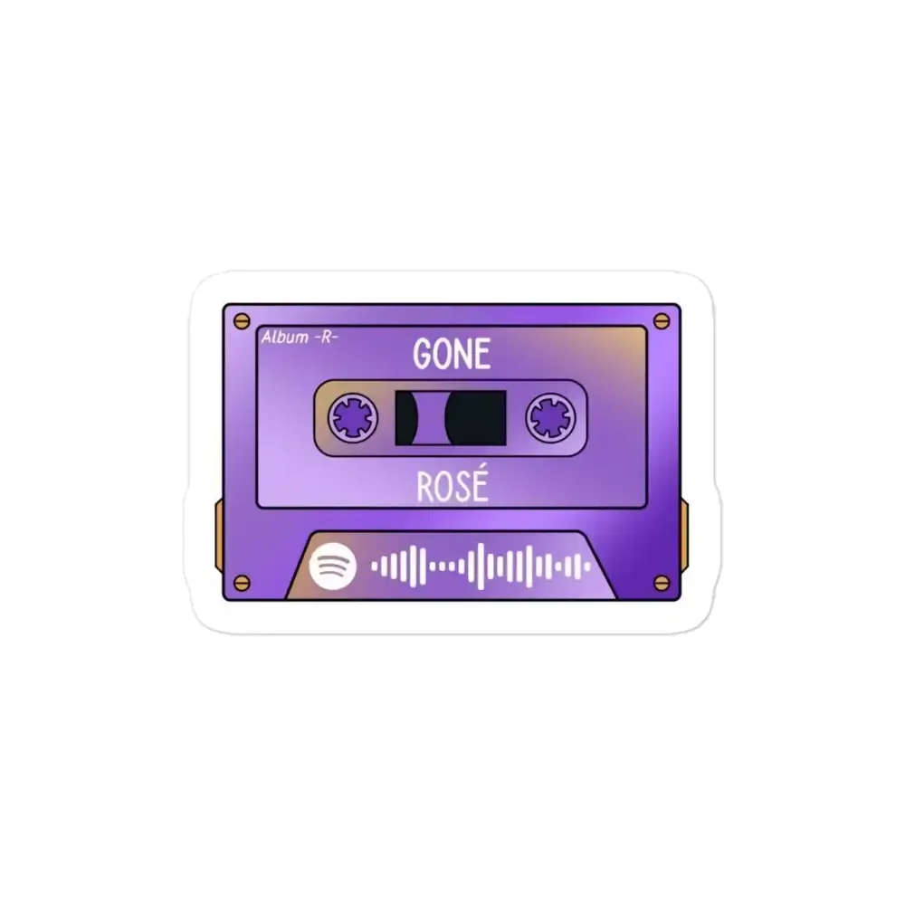 Gone Rose Cassette Sticker
