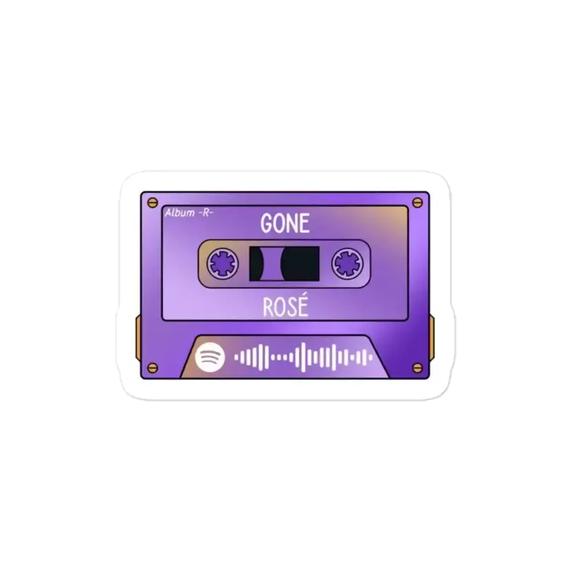 Gone Rose Cassette Sticker