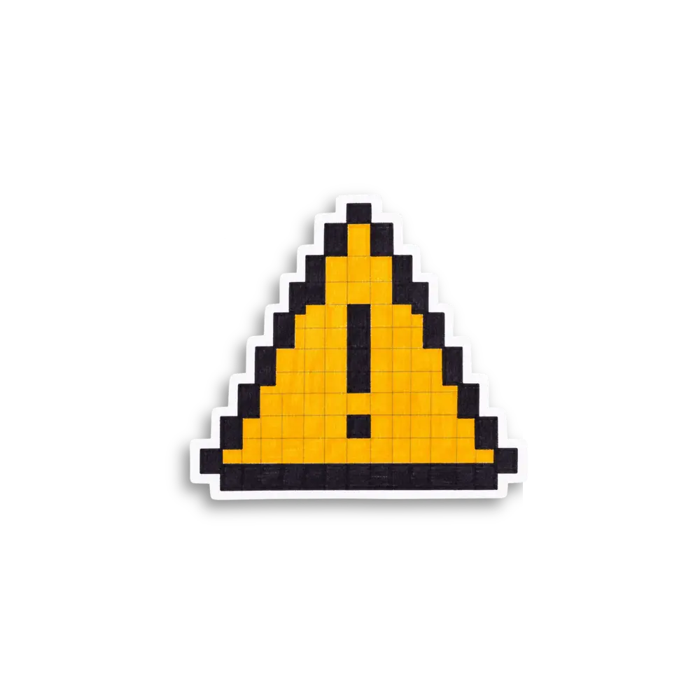 Pixel Gold Bell Sticker
