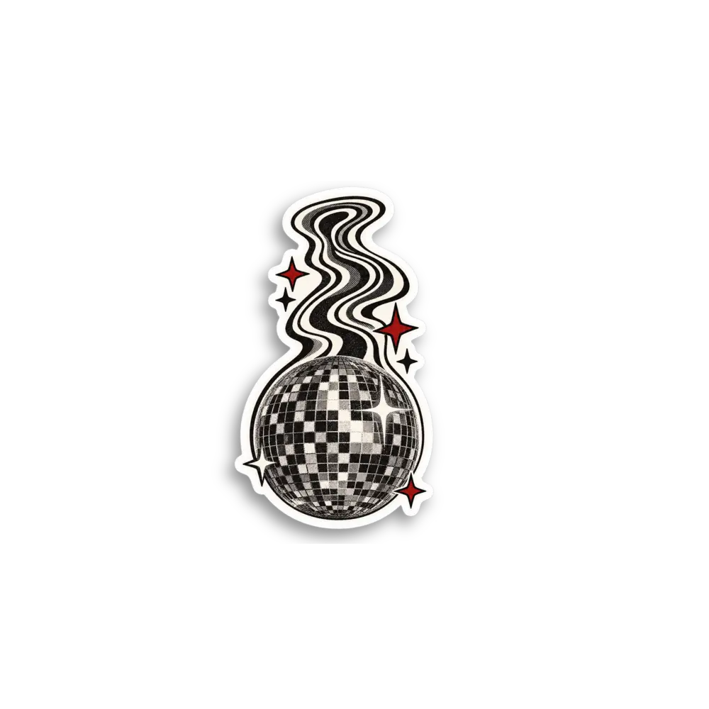 Melting Disco Ball Sticker