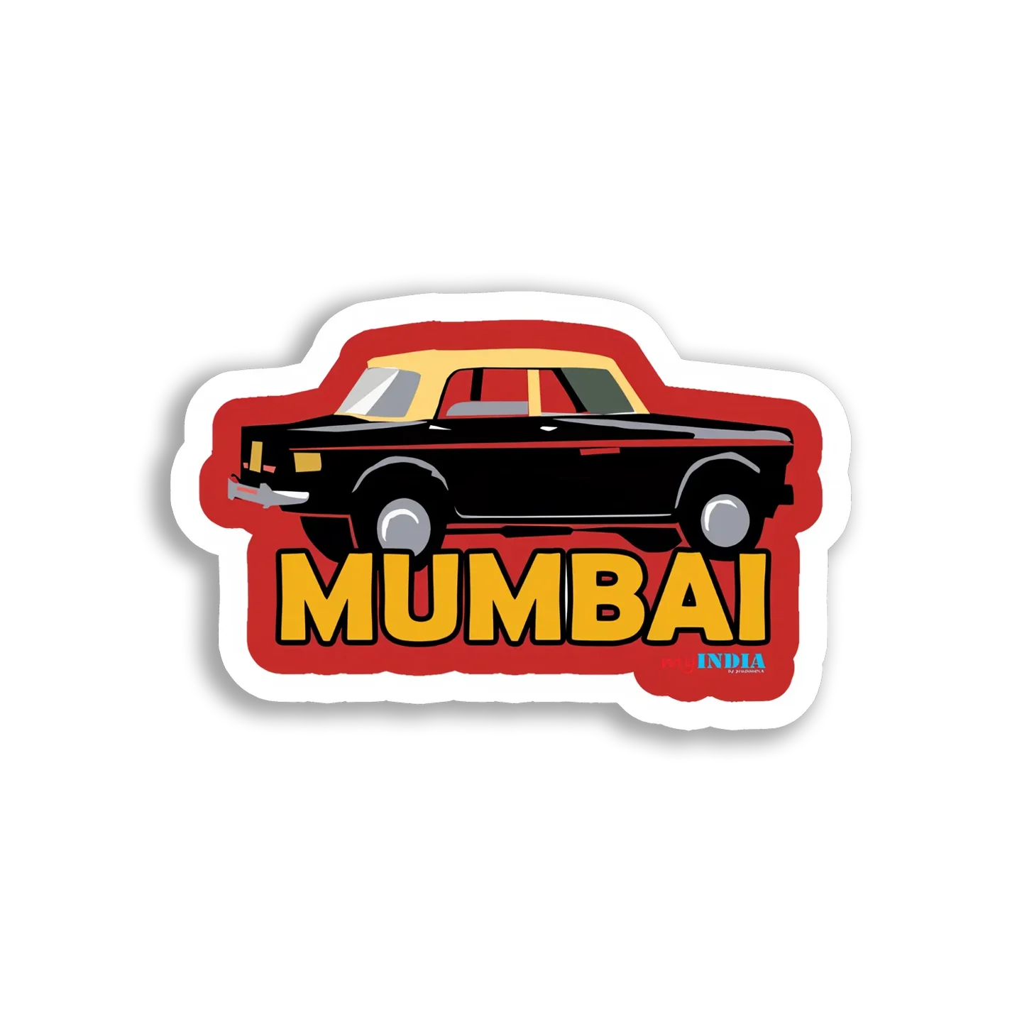 My India Mumbai Taxi Sticker