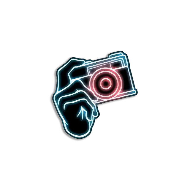 Neon Camera Shutter Sticker