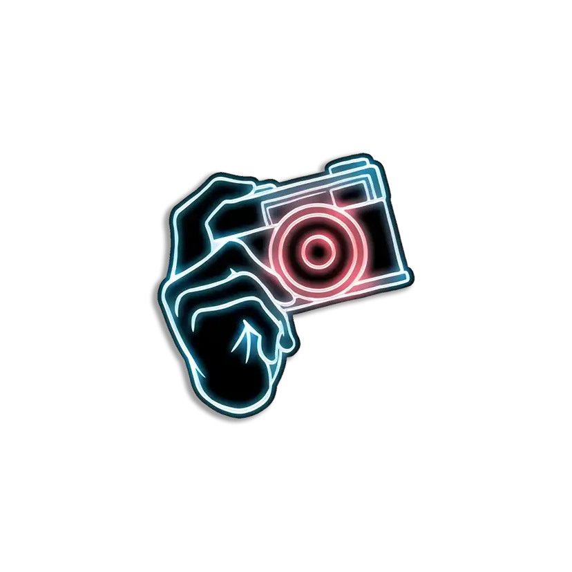 Neon Camera Shutter Sticker