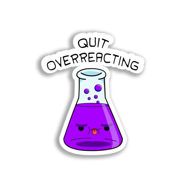 Overreacting Beaker Sticker