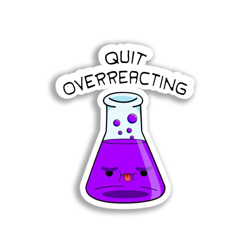 Overreacting Beaker Sticker