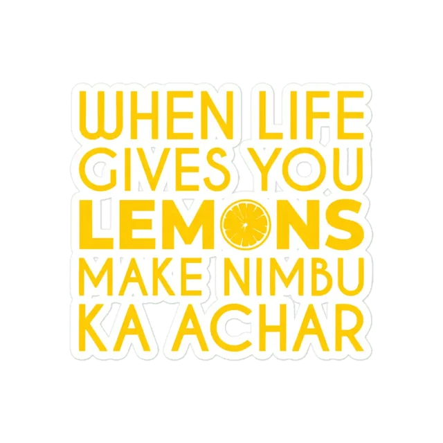 Funny Desi Shirts & Gifts - Nimbu Ka Achar Sticker