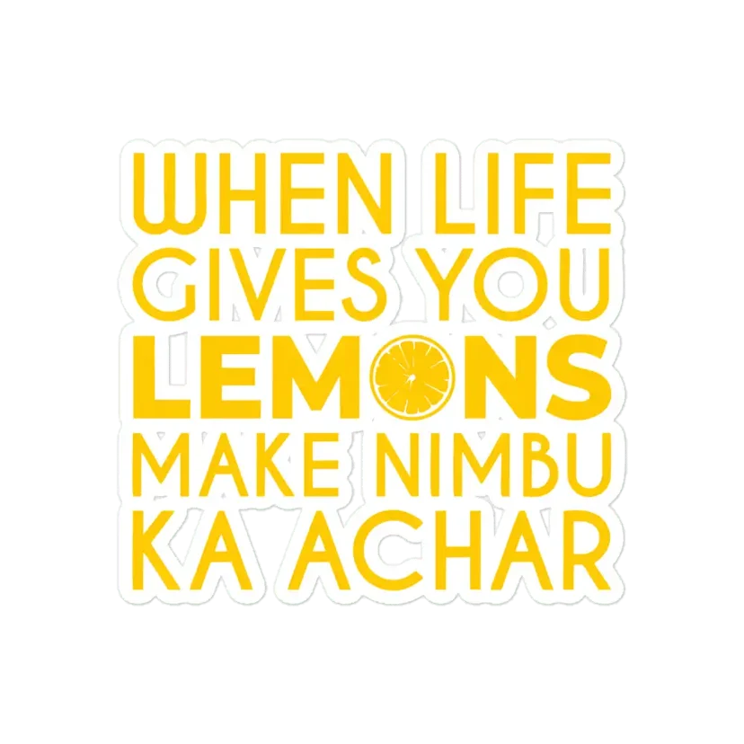 Funny Desi Shirts & Gifts - Nimbu Ka Achar Sticker