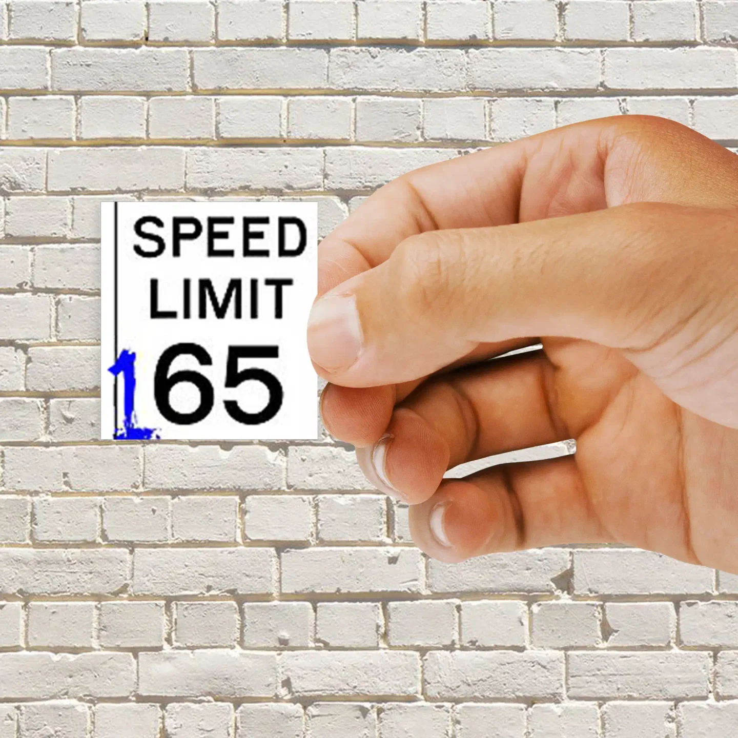 Street racing 165mph sign Sticker
