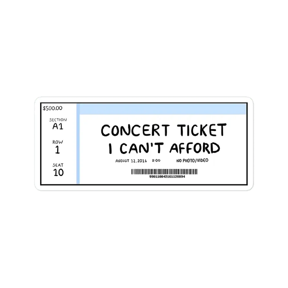 Concert Ticket Sticker