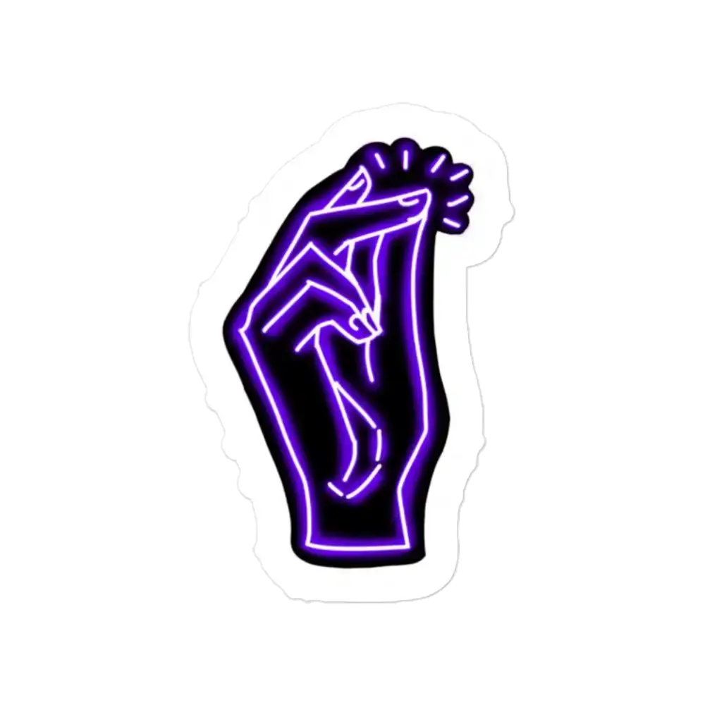 Neon Snap Finger Sticker