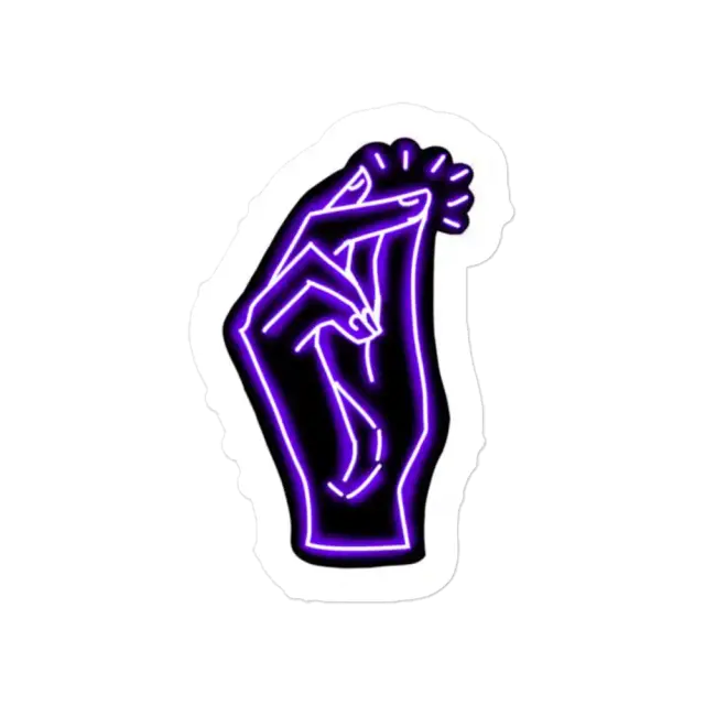 Neon Snap Finger Sticker
