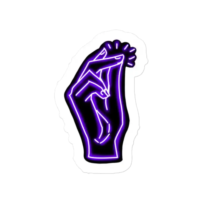 Neon Snap Finger Sticker