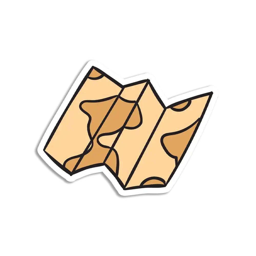 Folded Map Sticker