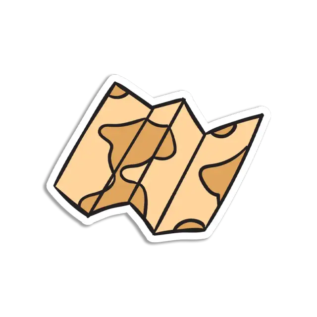 Folded Map Sticker