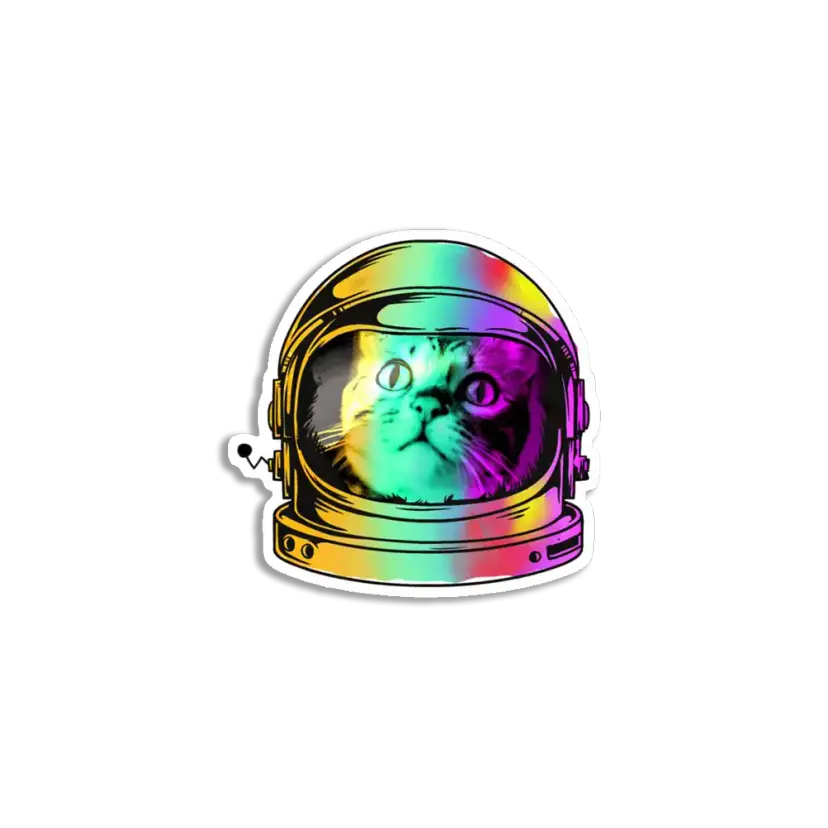 Space cat - Rainbow cat Sticker