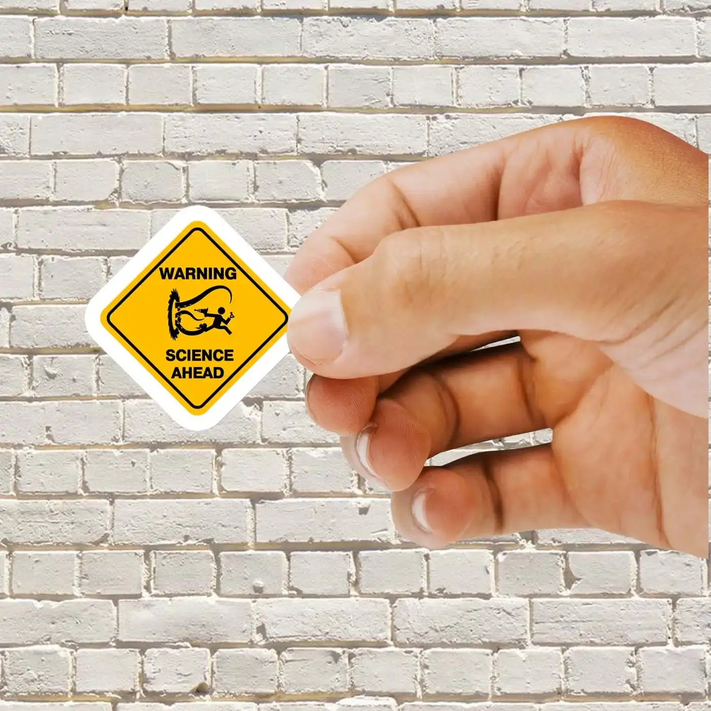Warning Sign Science Ahead Sticker