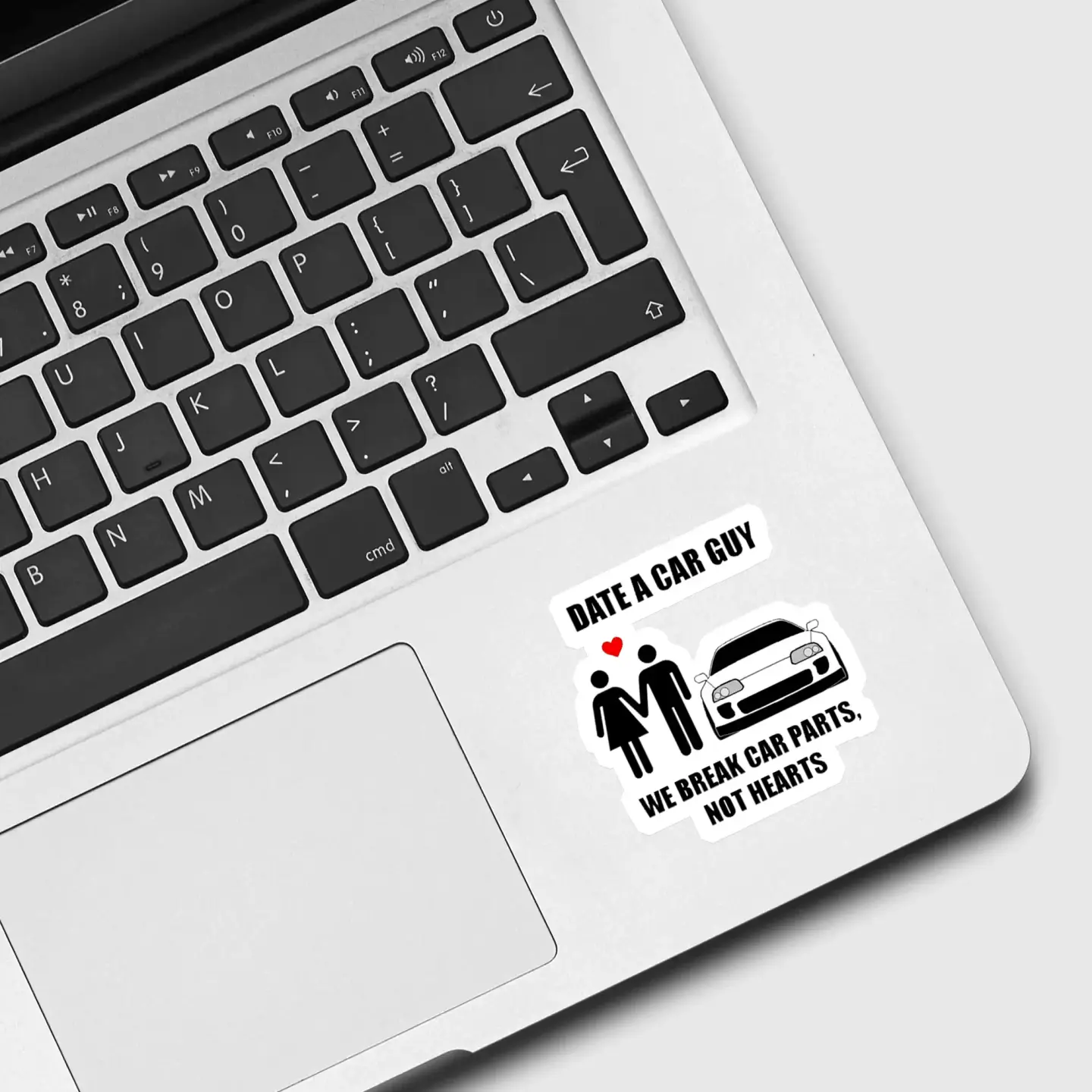 Date a car guy - We break car parts, not hearts Sticker