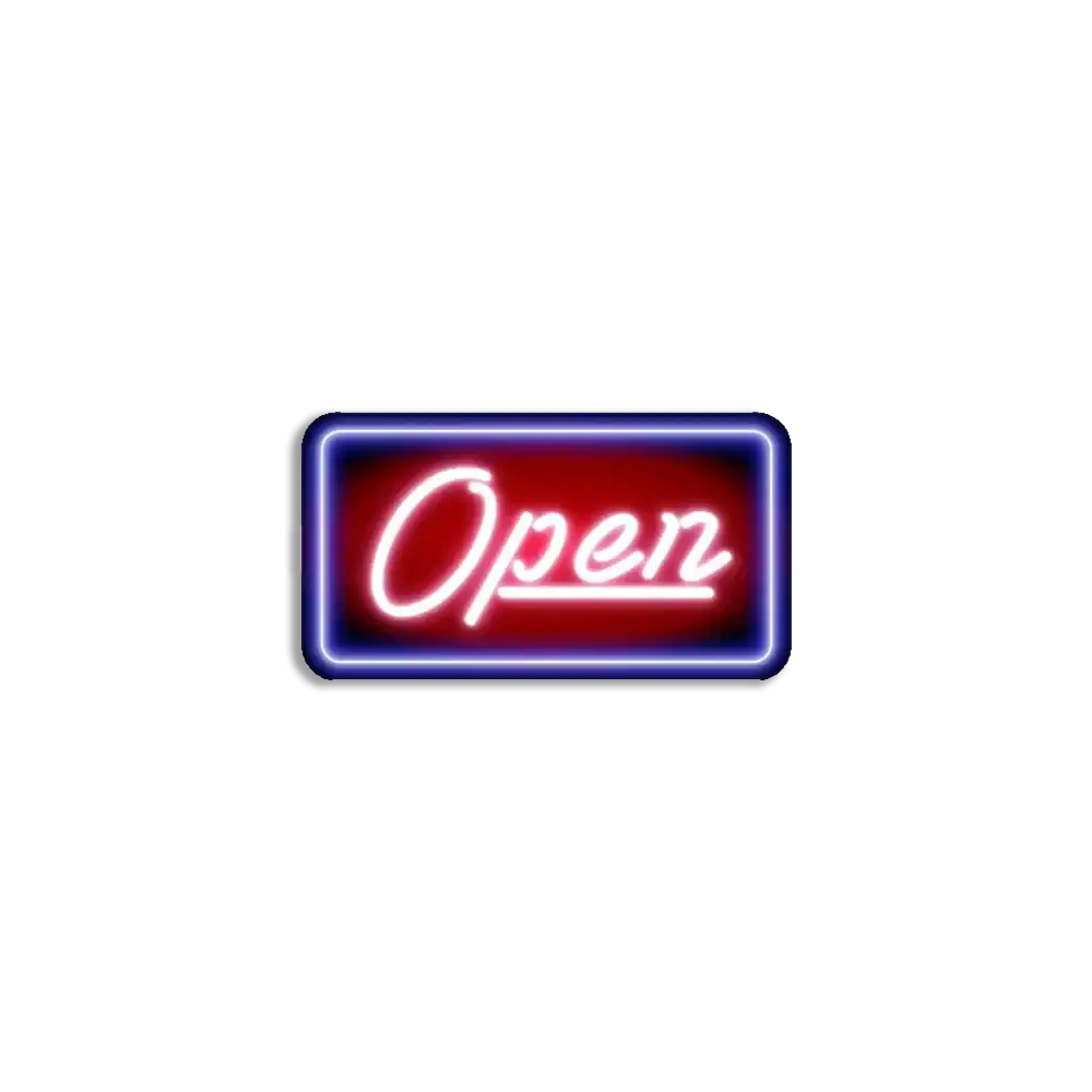 Neon Open Sticker