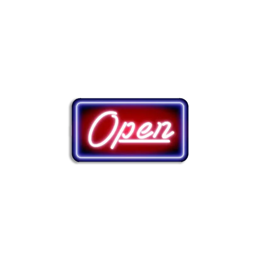 Neon Open Sticker