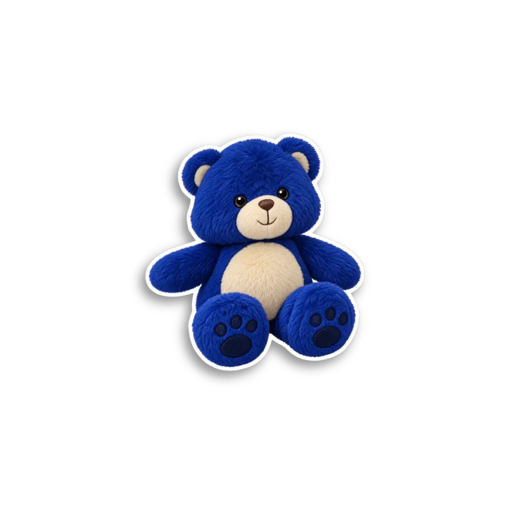 Blue Teddy Bear Sticker