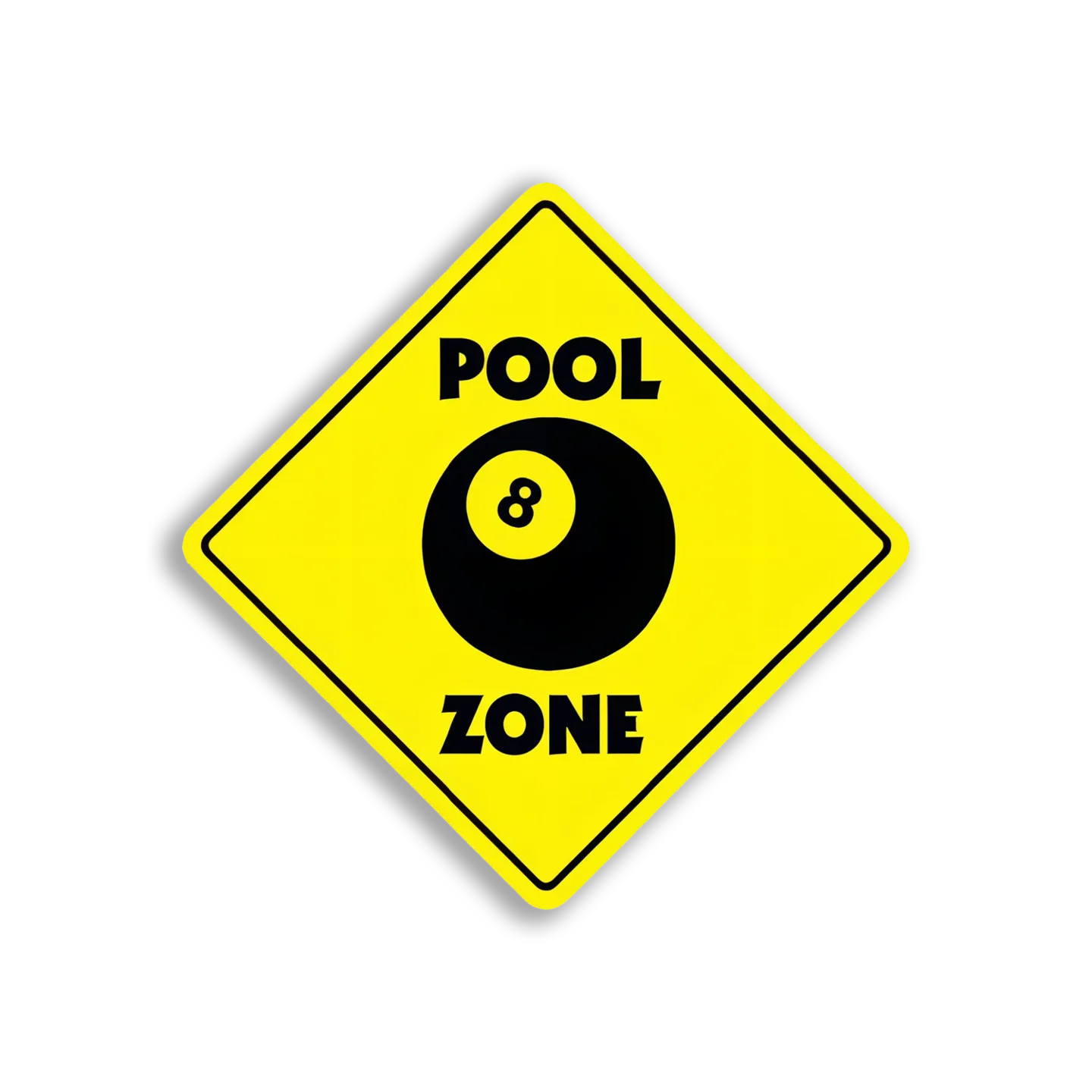 Beware You Are Entering the Pool Zone Sticker