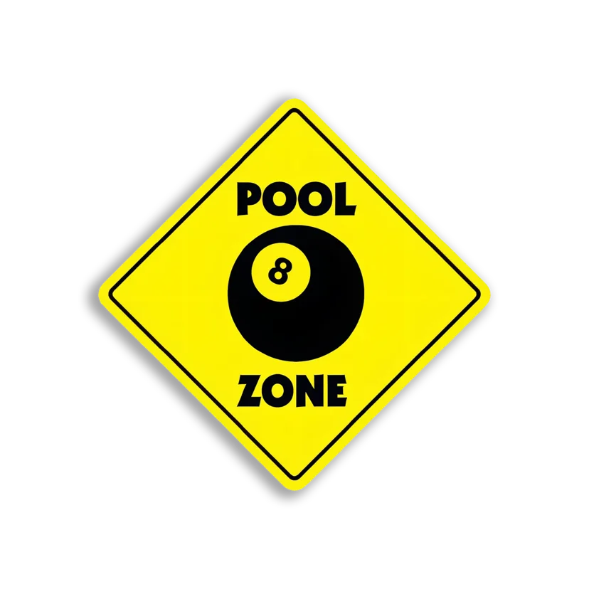 Beware You Are Entering the Pool Zone Sticker
