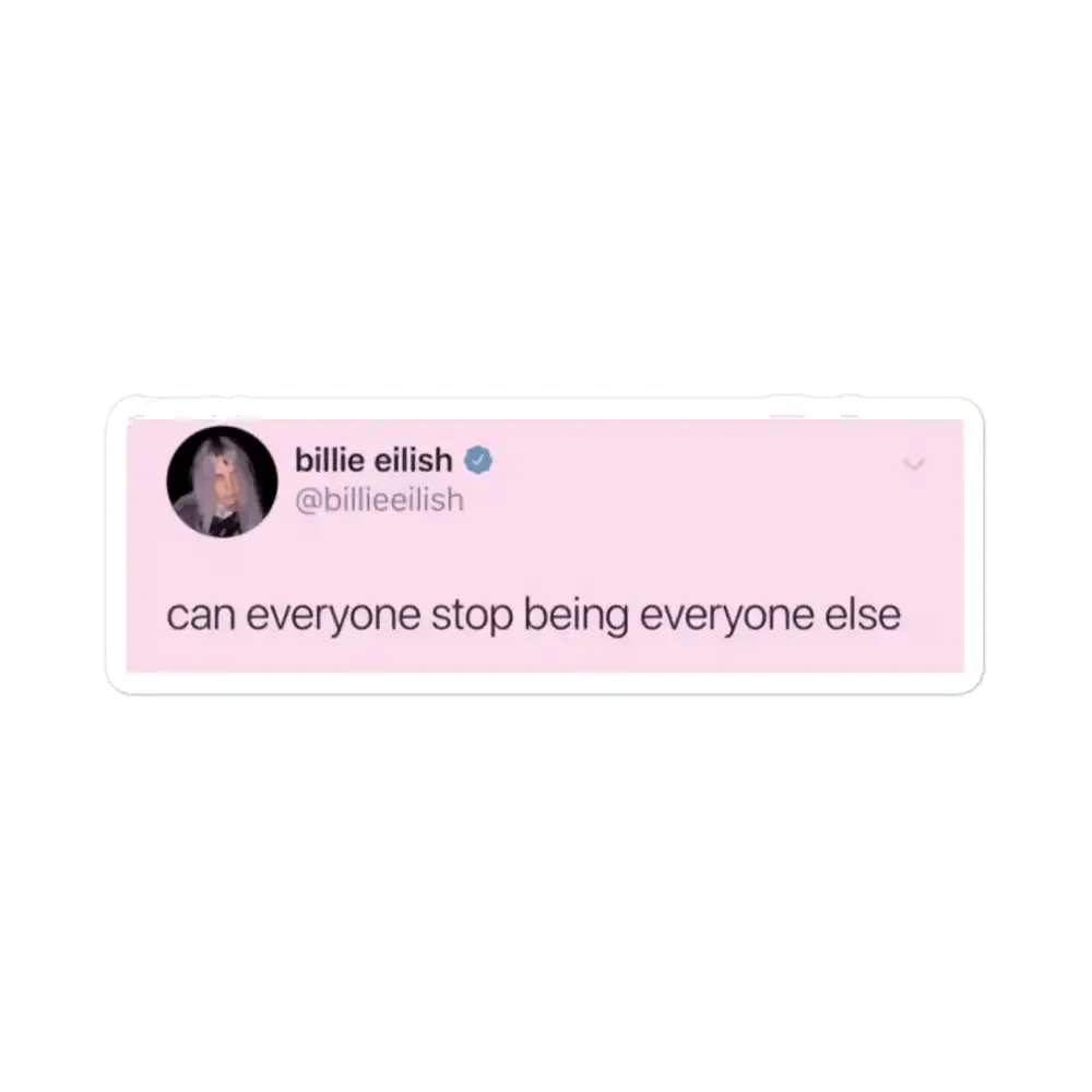 Billie Eilish Tweet Sticker
