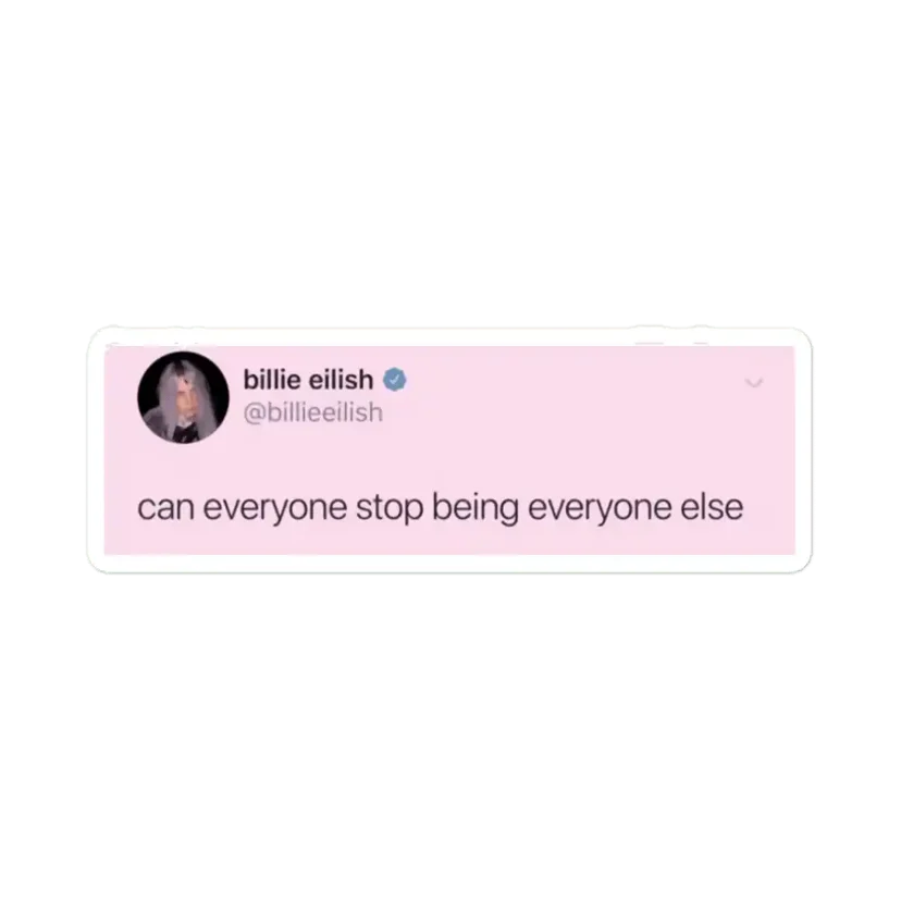 Billie Eilish Tweet Sticker