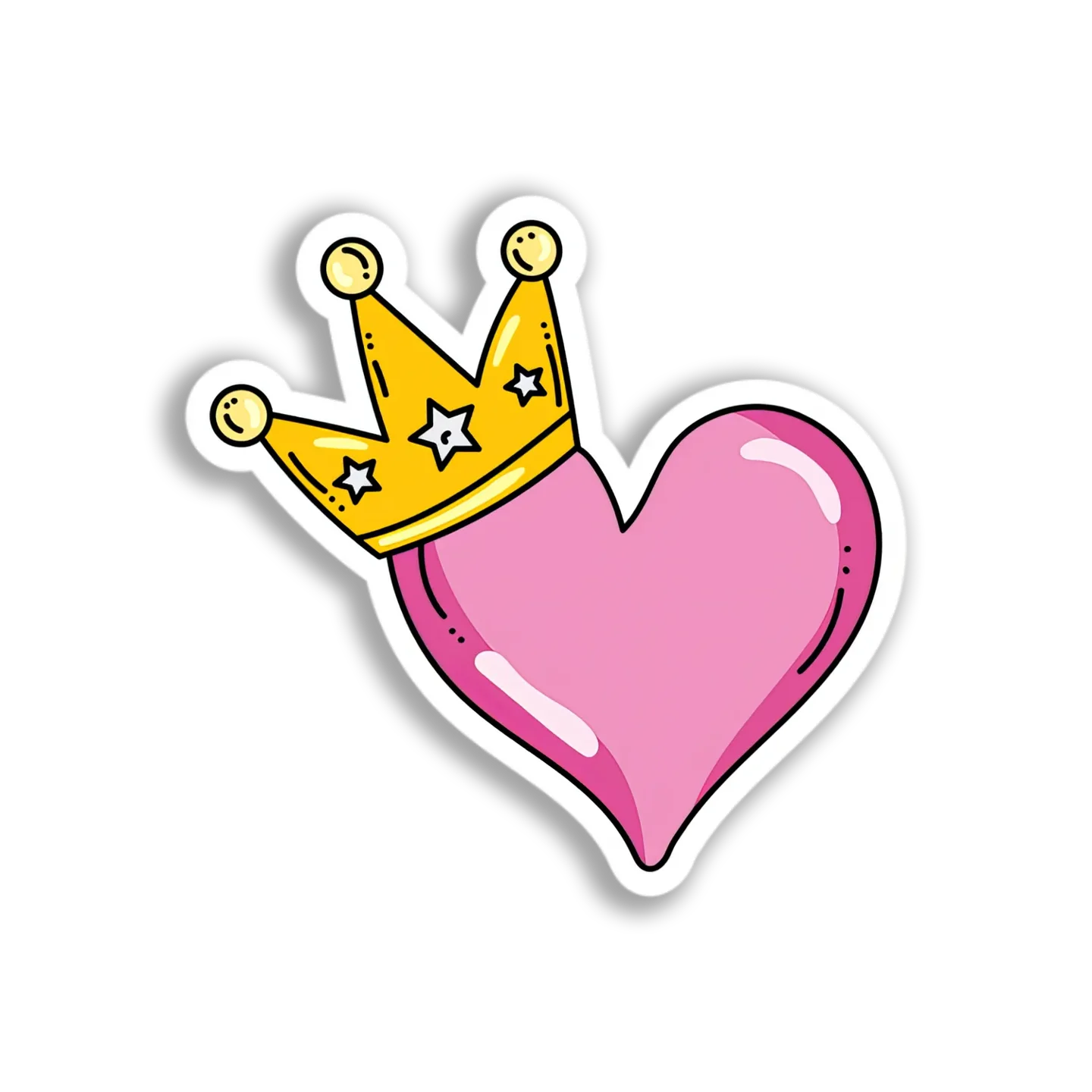 Crown Heart Sticker