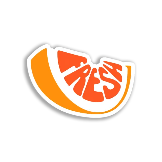 Fresh Orange Slice Sticker