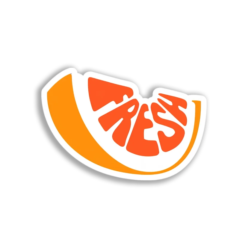Fresh Orange Slice Sticker