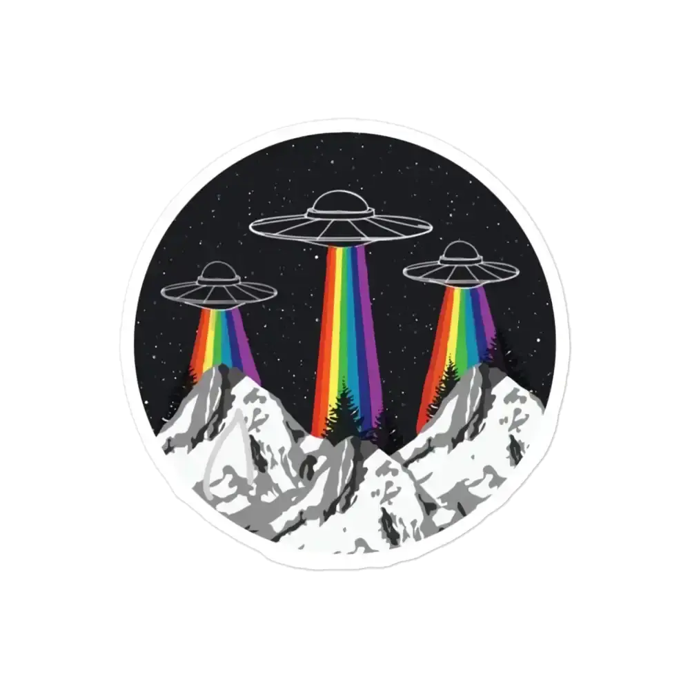 Trippy UFO Sticker