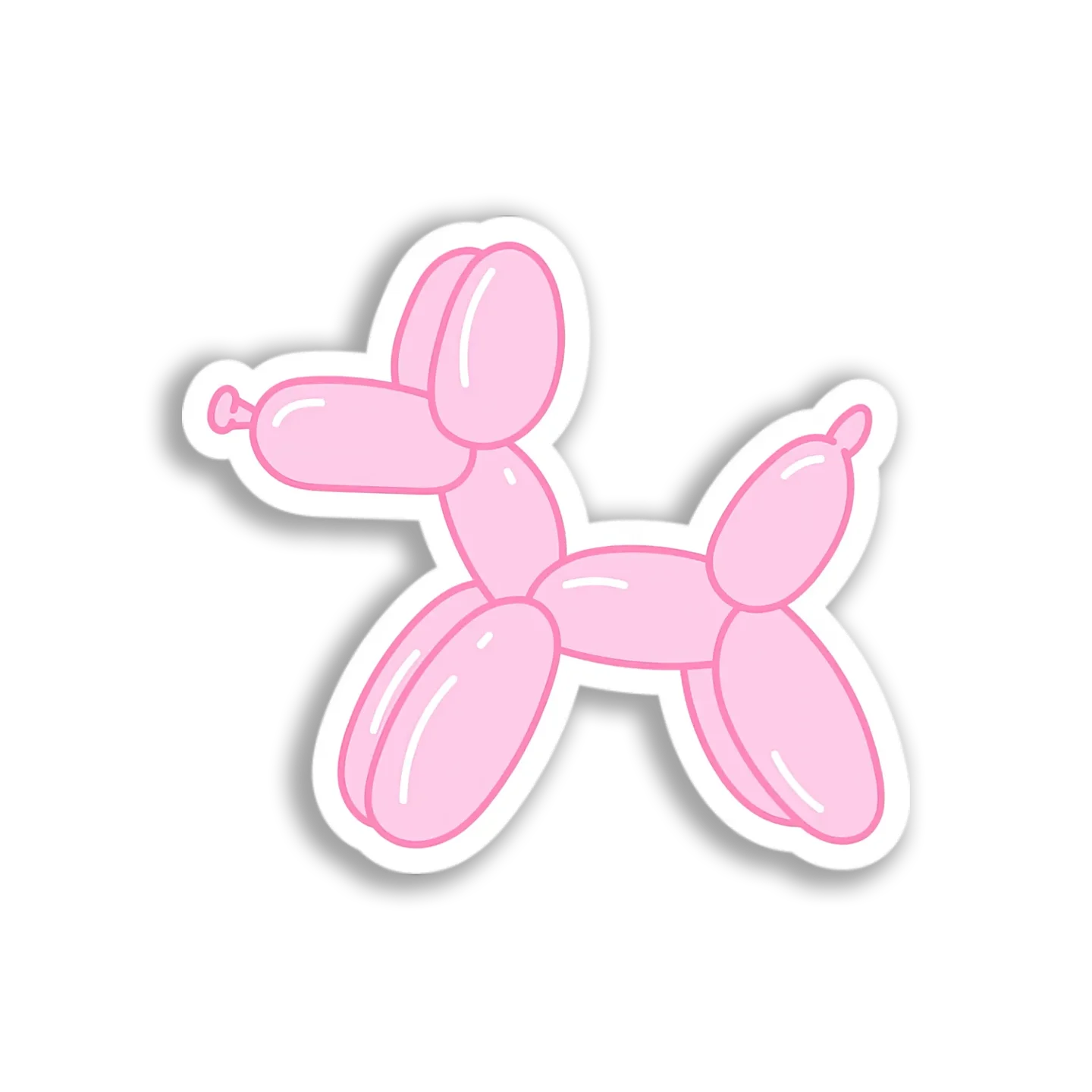 Pink Balloon Dog Sticker