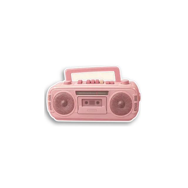 Pink Boombox Sticker