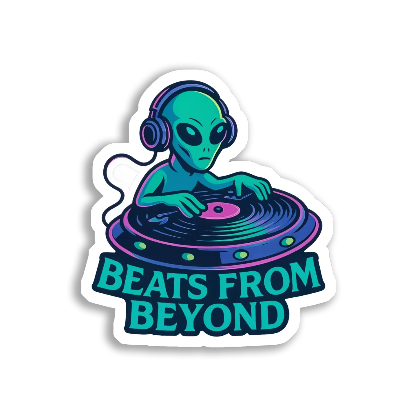 Beats From Beyond the Stars Sticker