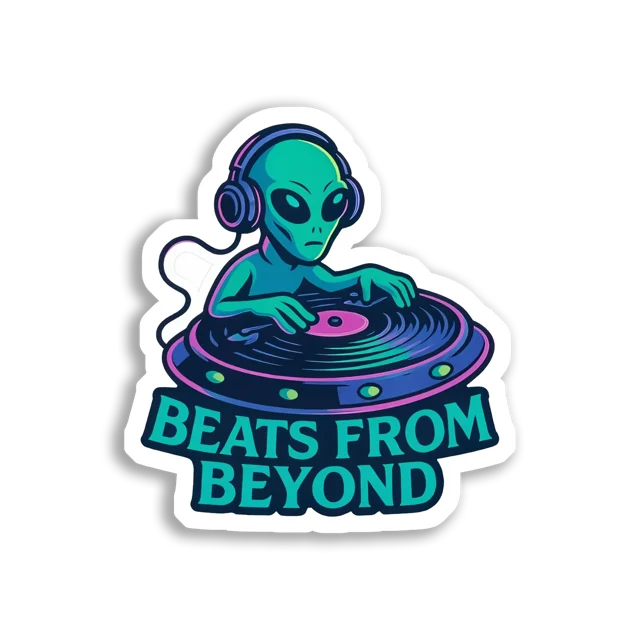 Beats From Beyond the Stars Sticker